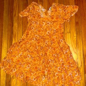 Vintage print cute summer dress